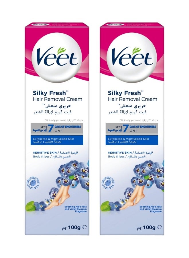 Veet Hair removal cream for sensitive skin 2 x 100 grams - Image 1