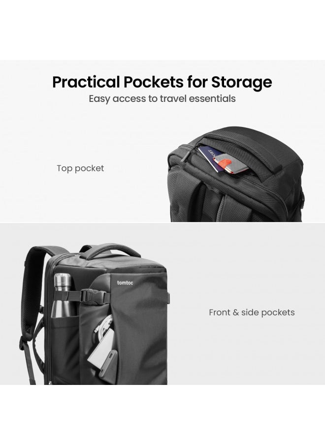 Tomtoc tomtoc Travel Backpack 40L, TSA Friendly Flight Approved Carry-on Luggage Hand Water-resistant Lightweight Business Rucksack, Durable Large Weekender Bag Daypack Fits 17.3 Inch Laptop  - Image 5