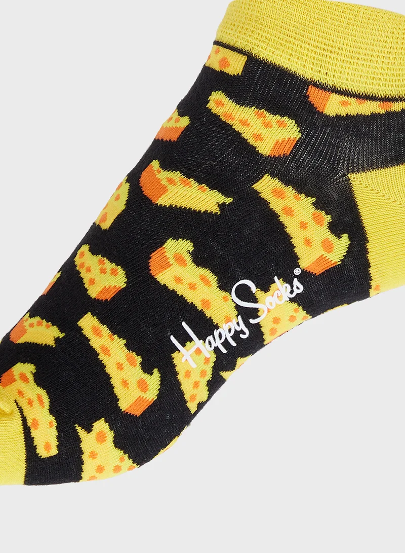 جينجر Cotton Cheese Print Ankle Socks