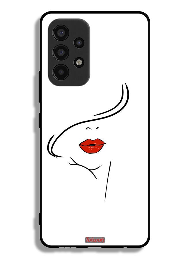 Tolwak Samsung Galaxy A53 5G Protective Case Cover Girl Face Art - Image 1