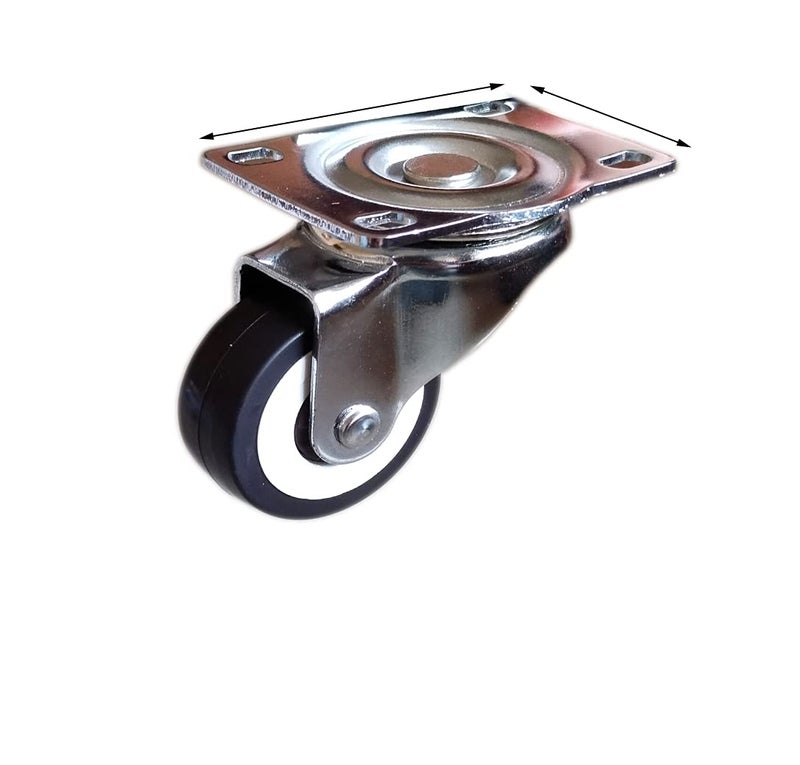 Implemental Cloudteil India moving Castor Wheel 2 Single Wheel Puff Castor wheel inside Bearing for Center Table Furniture200 kg Load CapacityA80 Wheel Material PU Black - Image 4