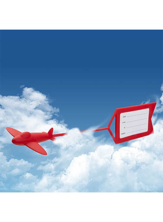 Jourvent Silicone Luggage Tags with Name ID Cards Blue - Image 5