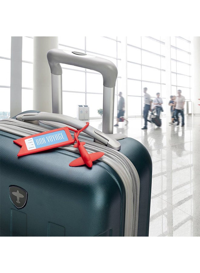 Jourvent Silicone Luggage Tags with Name ID Cards Blue - Image 4