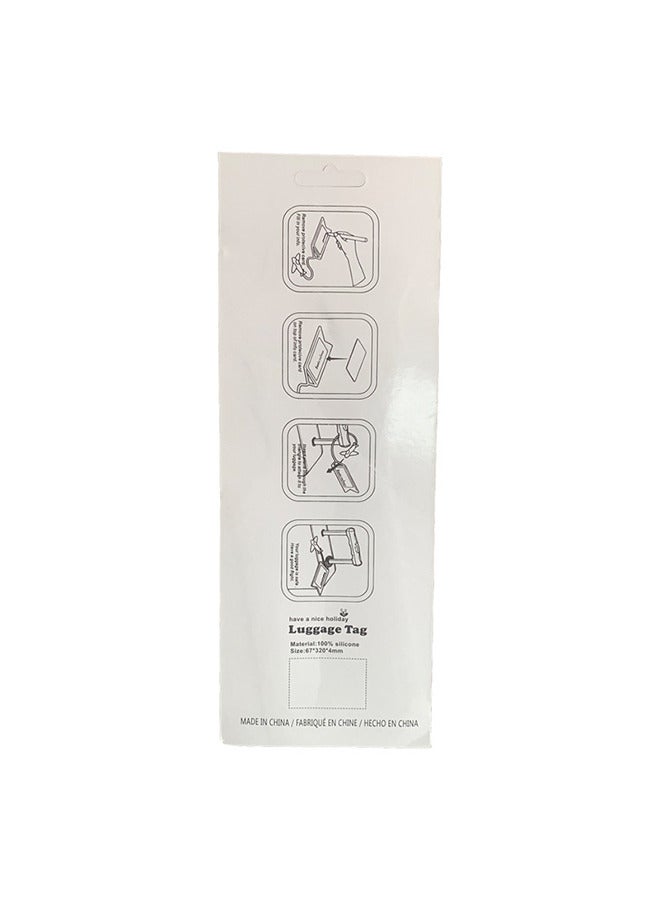 Jourvent Silicone Luggage Tags with Name ID Cards Blue - Image 2