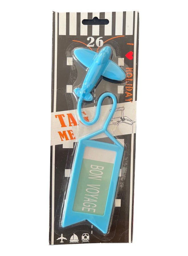 Jourvent Silicone Luggage Tags with Name ID Cards Blue - Image 1