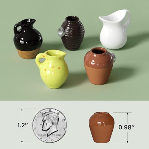 Cacukap Cute Ceramic Vase Fridge Magnets, Funny Mini Plant Magnets, Tiny 3D Plant Vase for Refrigerator Decoration Kitchen Locker Kitchen Office (5 Pack) - Image 5