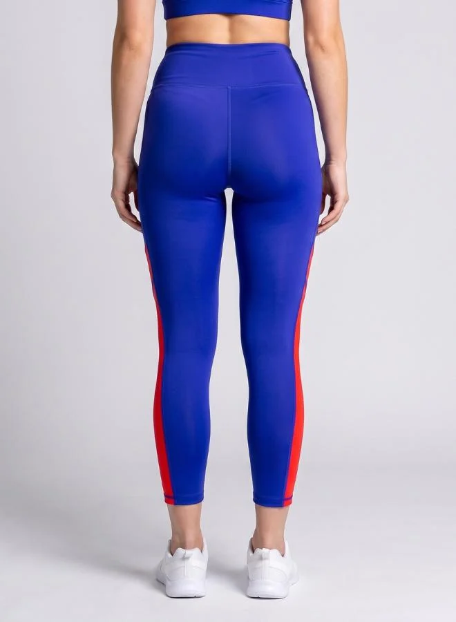 Zaecy Starry Amaranthine Granatum Red Women's Mid-Rise Crop Leggings for Women | Best Price UAE