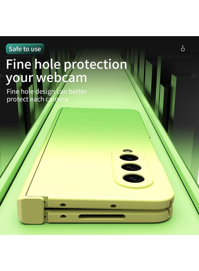 اس-توب جراب لهاتف Samsung Galaxy Z Fold3 5G، جراب هاتف قابل للطي بمفصلة متدرجة الألوان مع فيلم - Image 5