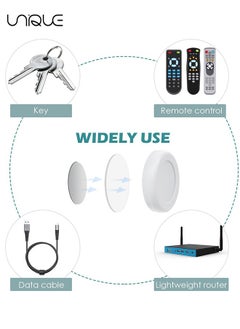 Unique 5Pcs Magnetic Remote Control Holder for Wall, Self-Adhesive Strong Magnetic Remote Control Holder Wall Mount TV Remote Organizer for Home Office Hotel (White)  - Image 4