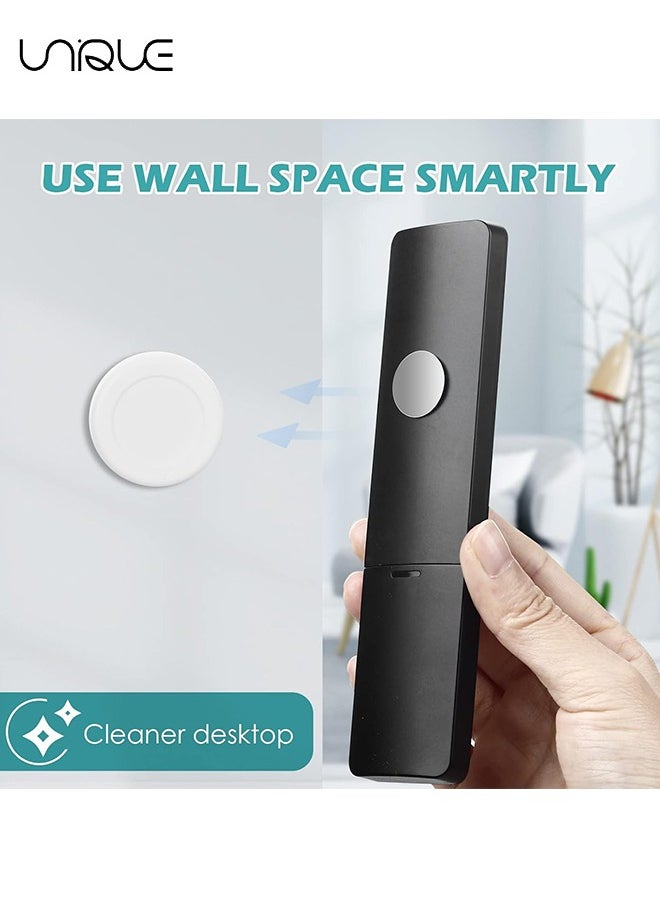 Unique 5Pcs Magnetic Remote Control Holder for Wall, Self-Adhesive Strong Magnetic Remote Control Holder Wall Mount TV Remote Organizer for Home Office Hotel (White)  - Image 5