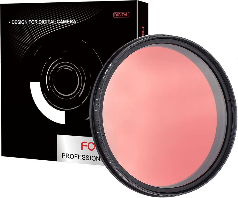 Fotga 72mm Six-in-One Adjustable Variable Infrared Filter IR Pass X-Ray Lens Filter 530nm to 650nm 680nm 720nm 750nm Lens Filter for DSLR Camera - Image 1