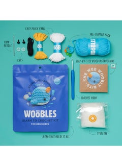 The Woobles The Woobles Beginners Crochet Kit with Easy Peasy Yarn as seen on Shark Tank - with Step-by-Step Video Tutorials - Bjørn The Narwhal  - Image 2