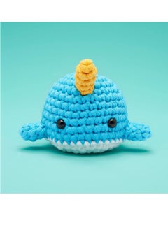 The Woobles The Woobles Beginners Crochet Kit with Easy Peasy Yarn as seen on Shark Tank - with Step-by-Step Video Tutorials - Bjørn The Narwhal  - Image 3