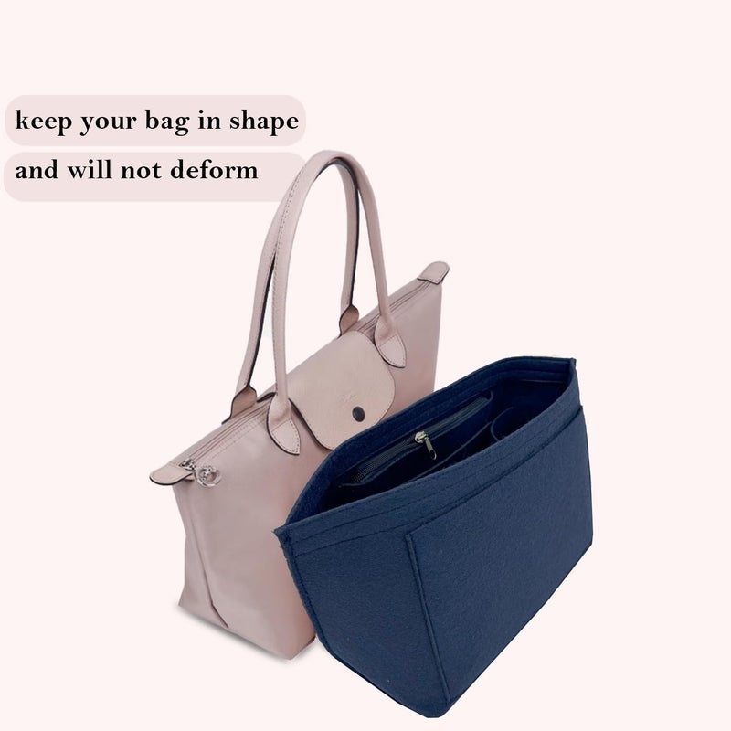 D.DUO Purse Organizer Insert, Bag Organizer for Le Pliage, Handbags Organizer Insert(Pink, Medium) - Image 2