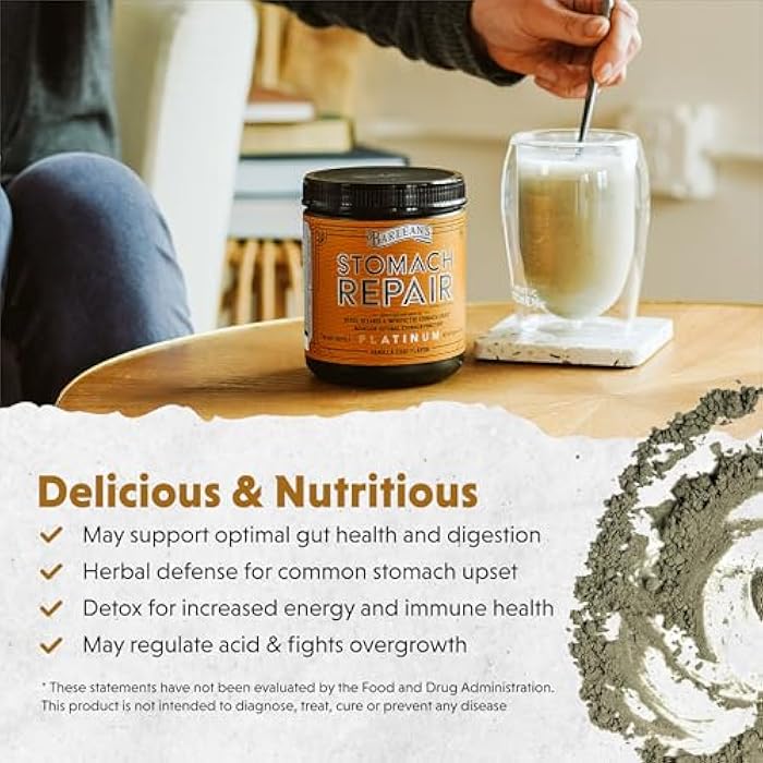 Barlean's Stomach Repair Gut Health Powder Supplement, Fiber and Digestive Support Supplements Blend for Detox and Cleanse, Vanilla Chai Drink Mix, 6.35 oz - Image 4
