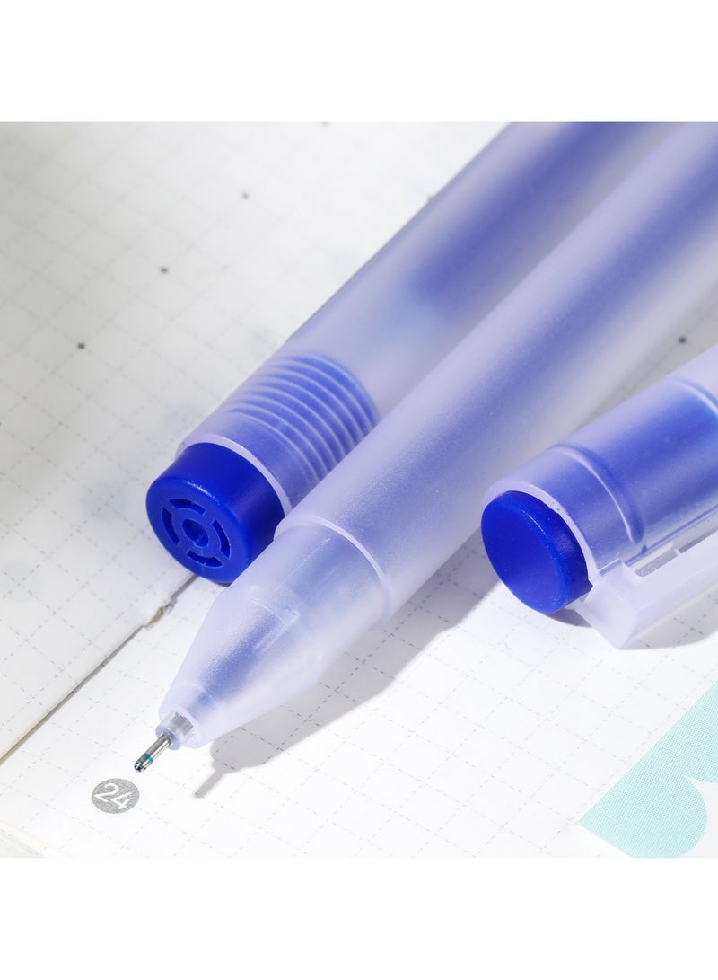 Deli EG67-BL Gel Pen Needle Tip 0.5mm Blue Ink 12pcs – ideal for quick-drying, smooth writing - Image 3