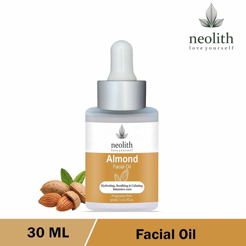 NEOLITH Neolith Almond Facial Oil Fragrance Free Hydrating Soothing Calming Intensive Care Facial Oil 30ml  - Image 2