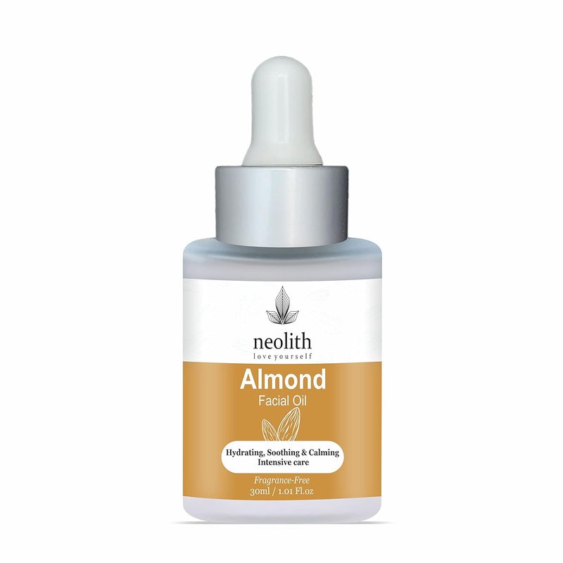 NEOLITH Neolith Almond Facial Oil Fragrance Free Hydrating Soothing Calming Intensive Care Facial Oil 30ml  - Image 1