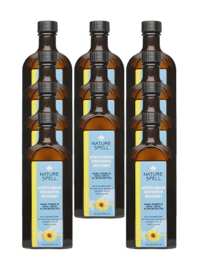 نايتشر سبيل 11 قطع زيت الخروع الأسود الجامايكي للشعر والبشرة مع فيتامين هـ 150 مل - Image 1