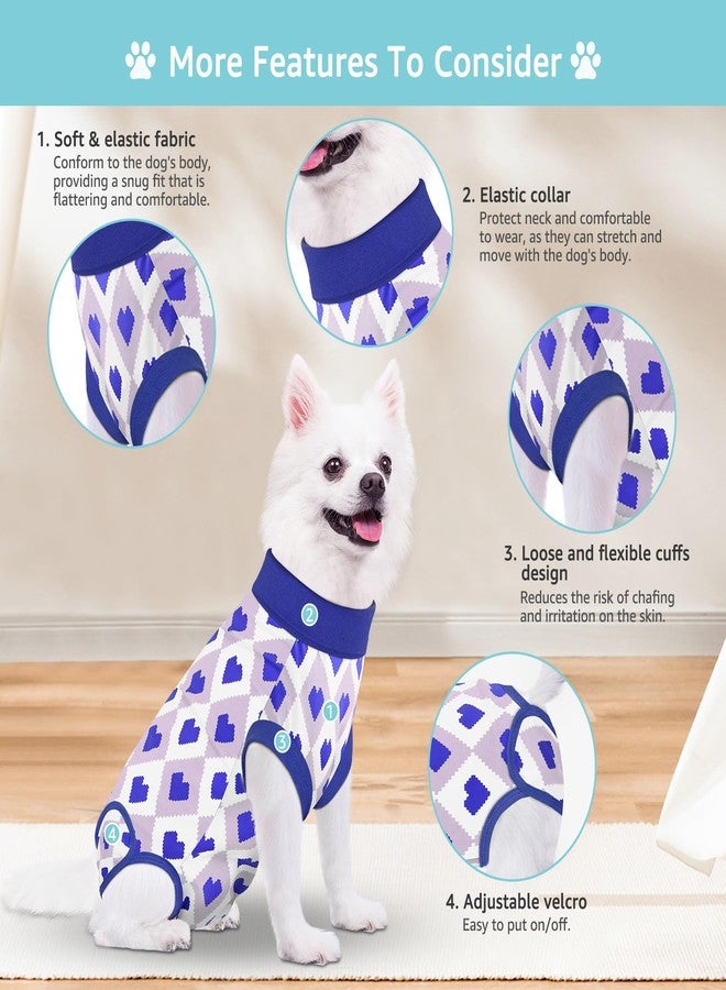 comwish Small Recovery Suit for Dogs, Post Surgery Protective Wear with Pee Hole, Unisex Pet Surgical Vest for Wound Care, After Female Spayed/Male Neutering Healing - Image 3