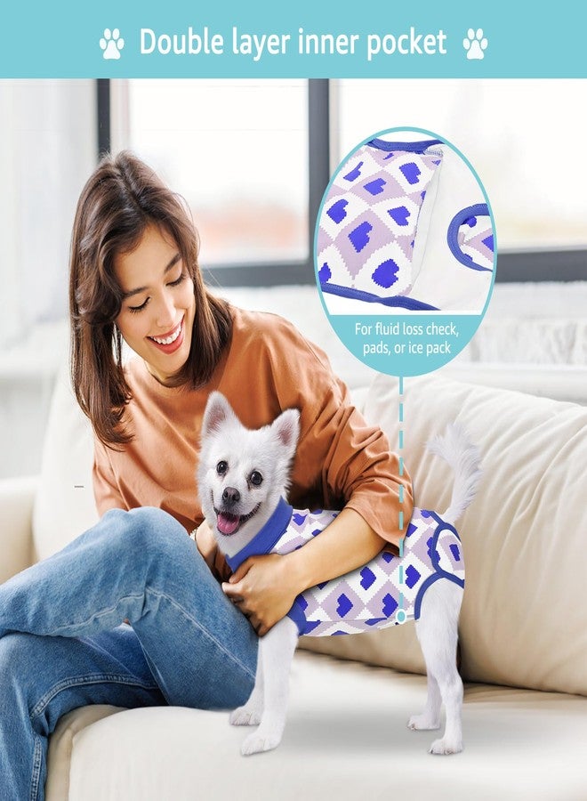 comwish Small Recovery Suit for Dogs, Post Surgery Protective Wear with Pee Hole, Unisex Pet Surgical Vest for Wound Care, After Female Spayed/Male Neutering Healing - Image 2