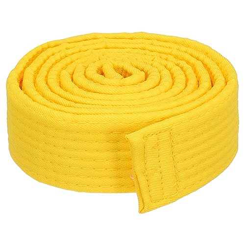 PATIKIL Taekwondo Colored Ranking Belt 1.5" x5.9Ft 1.8m, Polyester Martial Arts Judo Karate Belt for Coach Teaching Practice, Yellow - Image 1