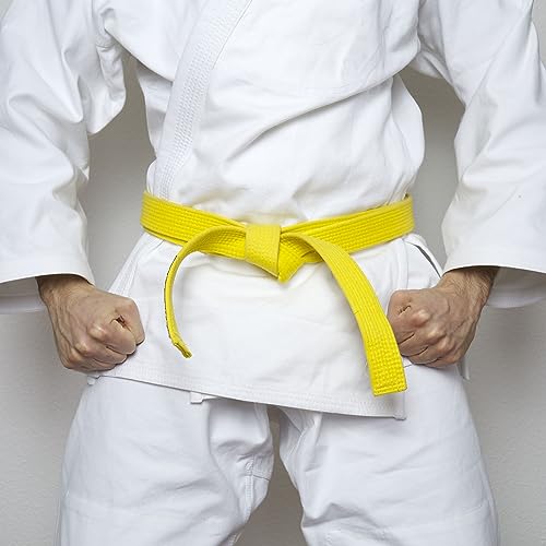 PATIKIL Taekwondo Colored Ranking Belt 1.5" x5.9Ft 1.8m, Polyester Martial Arts Judo Karate Belt for Coach Teaching Practice, Yellow - Image 5