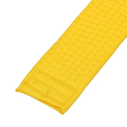 PATIKIL Taekwondo Colored Ranking Belt 1.5" x5.9Ft 1.8m, Polyester Martial Arts Judo Karate Belt for Coach Teaching Practice, Yellow - Image 4