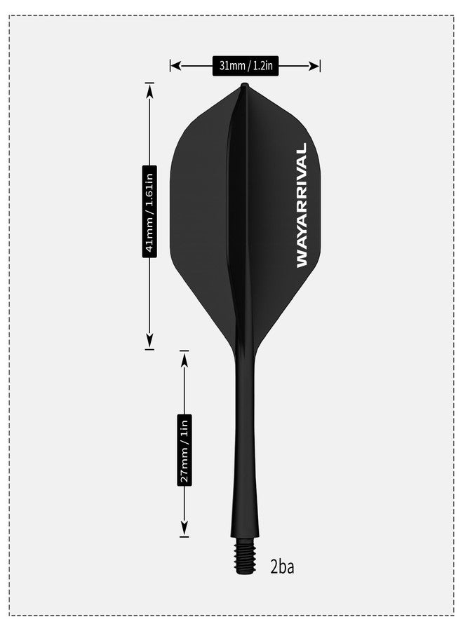 WayArrival Integrated Dart Flights and Shafts, 6 Pack, 2BA Fit - Image 2