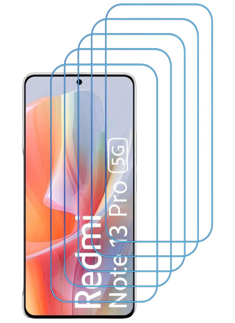 ACLIX 5 Pieces Antistatic ESD Dustproof Premium Quality High Definition Clear Tempered Glass Screen Protector Designed For Xiaomi Redmi Note 13  Pro - Image 1