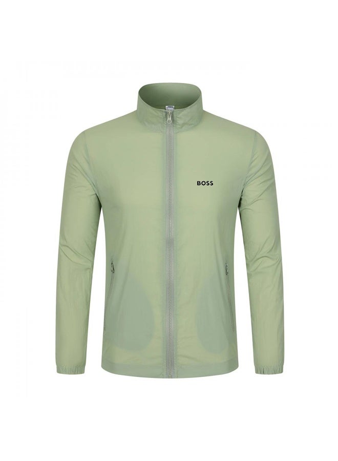 BOSS Lightweight Stand-Up Collar Sun Protection Jacket - Green - Image 4