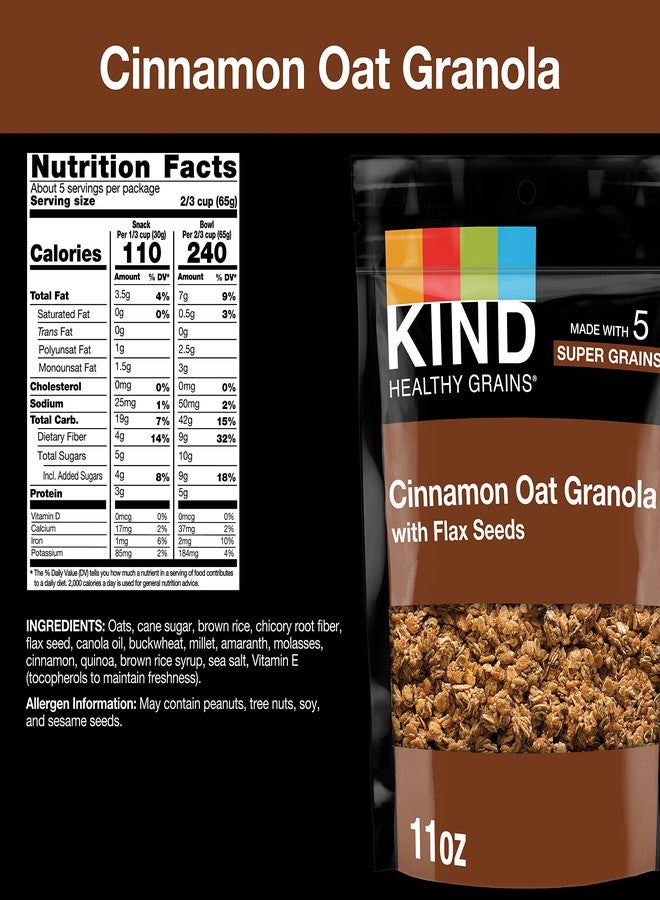 KIND Healthy Grains Clusters, Cinnamon Granola, Healthy Snacks, Gluten Free, 3 Count - Image 5