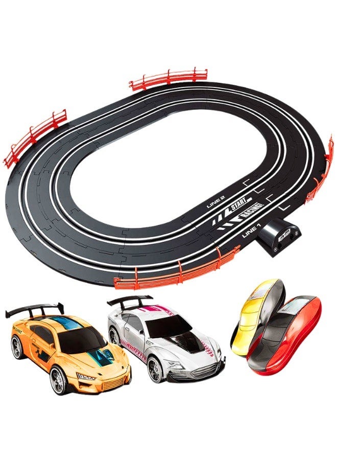 Electric High-Speed Slot Car Race Track Sets,1:43 Scale Dual Race Track with 2 Slot Cars and 2 Hand Controllers, Race Track for 6 7 8 9 10 11 12 Boys Girls - Image 1