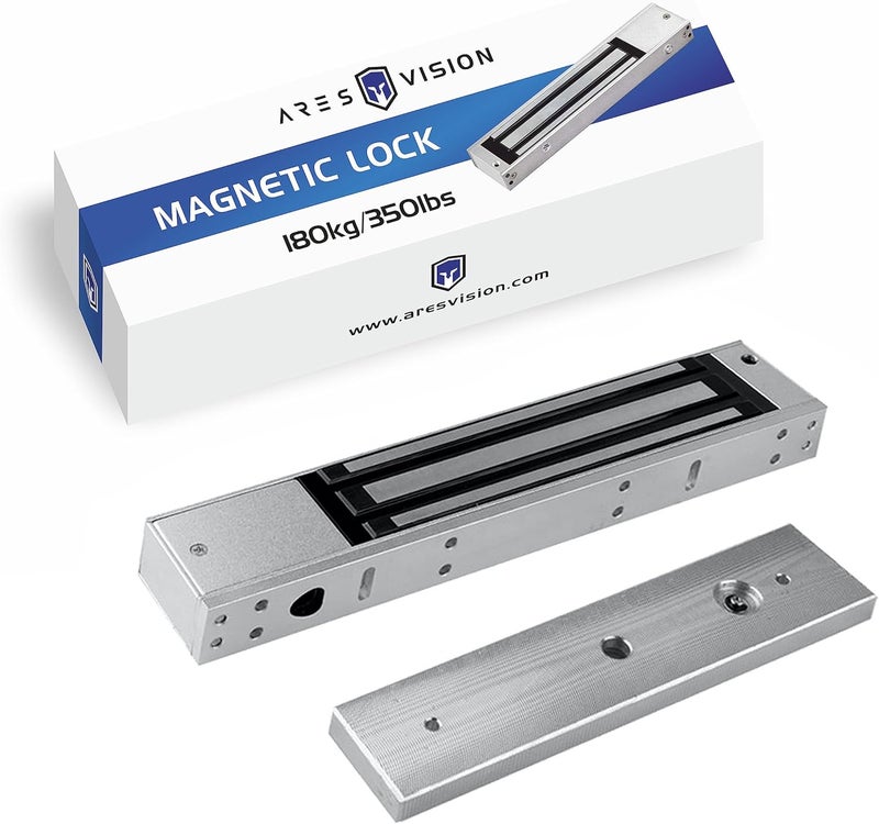 Access Control Mag Lock 180KG/ 400 LBS of Magnetic Holdings Force Lock 12V, LED Indicator, NO/NC for Door - Image 1