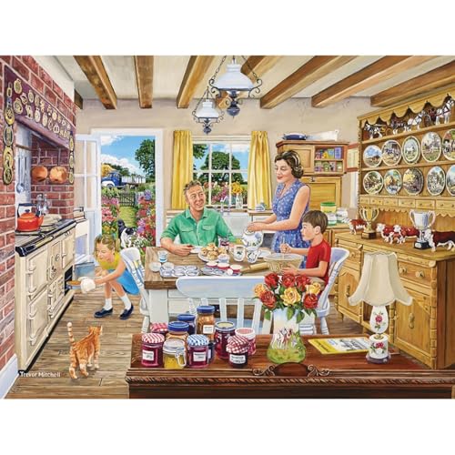 Bits and Pieces 300 Piece Puzzles for Adults Farmhouse Kitchen 300 Large Pieces 18 x 24 Jigsaw Puzzles Americana Country Family Random Die Cut Pieces No 2 are Alike - Image 5