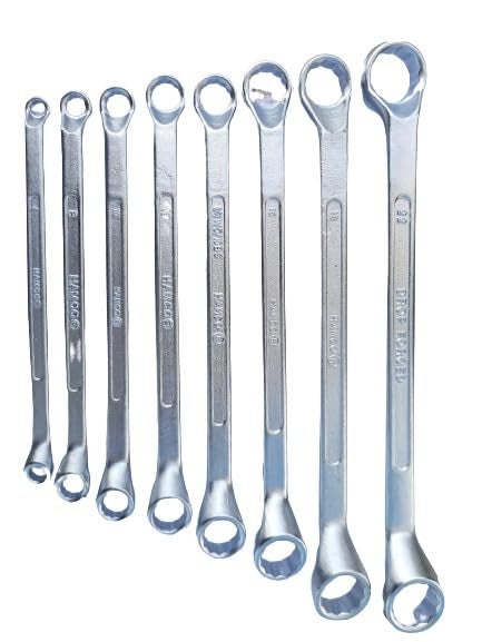 8piece Matte Finish Chrome Vanadium Steel Shallow Offset BIHEX Ring Spanner Set with MaxiDrive System AntiSlip AntiCorrosion properties  - Image 3