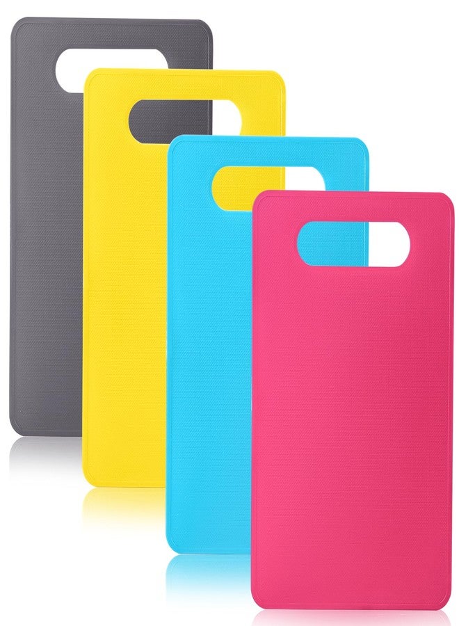 Bkinpid Flexible Cutting Board BPA Free 4 Colored Plastic Cutting Board Mat Set, Dishwasher Safe, 11.4 IN x 7.5 IN, 2mm Thickness - Image 1
