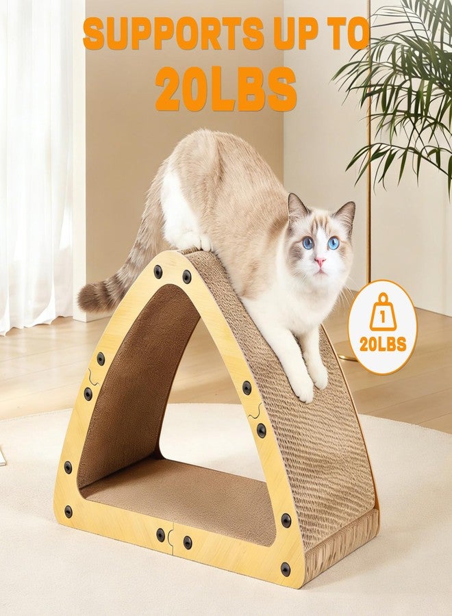 TIMIEEYA Cardboard Cat House - Triangle Cardboard Cat Scratcher Cozy Cats Lounger as Tunnel and Sofa, Cat Scratcher for Indoor Cats, Safe & Secure - Image 5