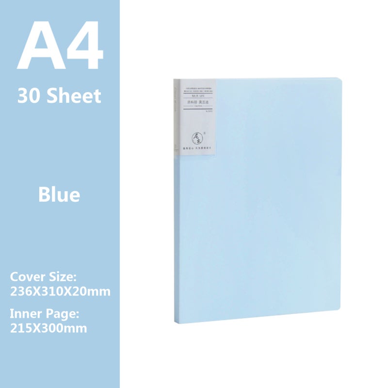 A4 Size Document Organizer: 30 Sheet High Transparency PP Material Waterproof & Easy Clean Round Corner Presentation Book for Office School Home Document Storage - Image 2