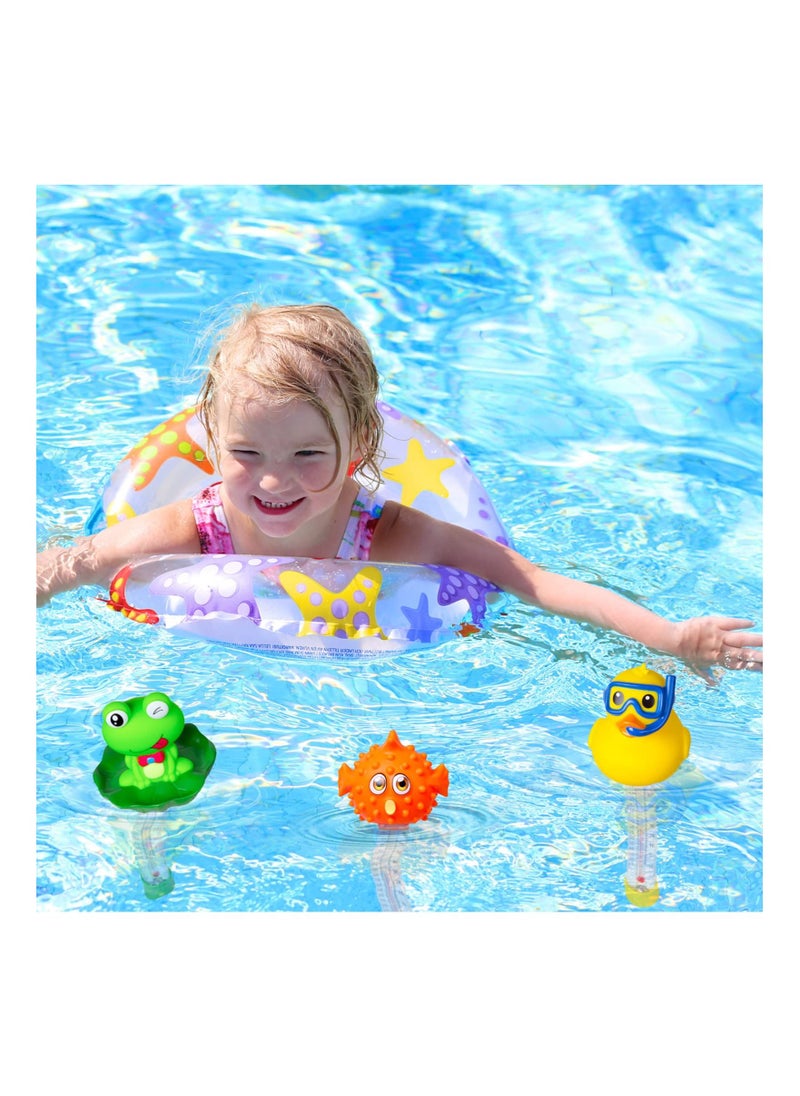 KASTWAVE Floating Swimming Pool Thermometer, Pond Water Thermometer with String, Baby Pool Thermometer, Shatter Resistant, Large Size, for Outdoor and Indoor Swimming Pools, Spas, Hot Tubs Frog  - Image 5