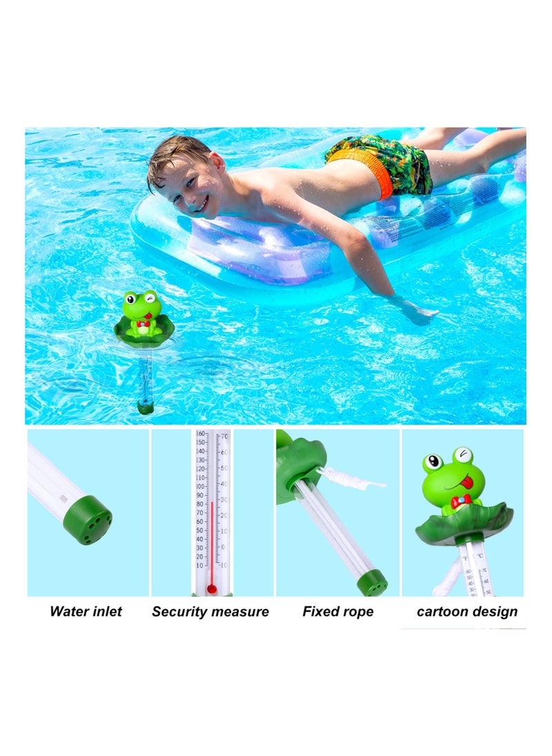 KASTWAVE Floating Swimming Pool Thermometer, Pond Water Thermometer with String, Baby Pool Thermometer, Shatter Resistant, Large Size, for Outdoor and Indoor Swimming Pools, Spas, Hot Tubs Frog  - Image 4