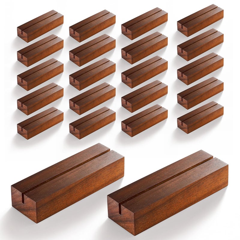 Tidita Tidita 20 pcs Acacia Wood Place Card Holder  Wooden Acrylic Sign Holder Table Decor  Picture Display Stands Centerpieces Table Number Signs for Shop Cafe Holiday Decoration Wedding Party Events 