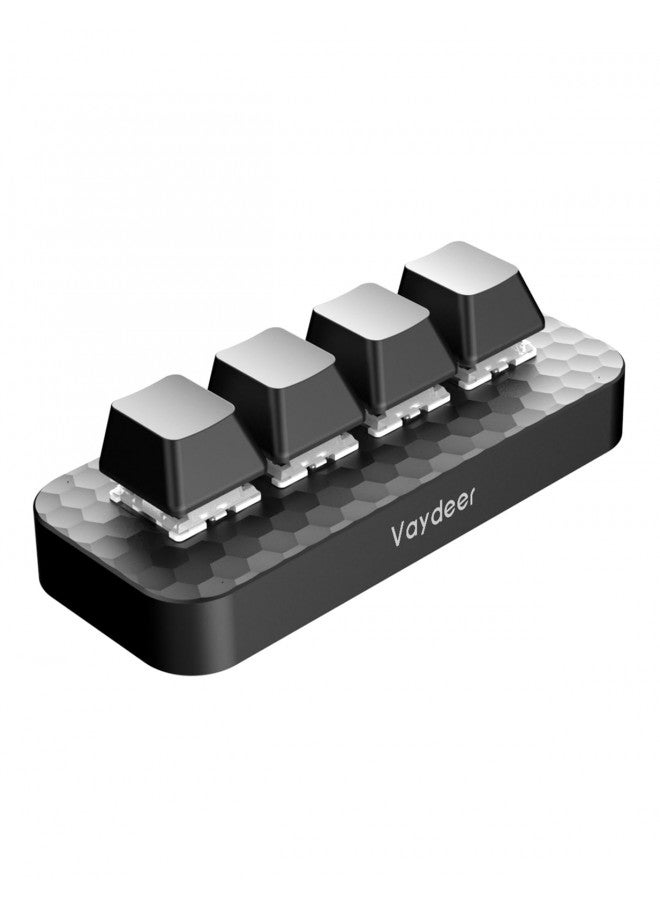 Vaydeer 4 Fully Programmable Keys with Floating Window and Macro Multifunctional Keypad, One-Handed Mechanical Keyboard Support NKRO, Hotkeys, One-Click Start, Compatible with iOS,Windows - Image 1