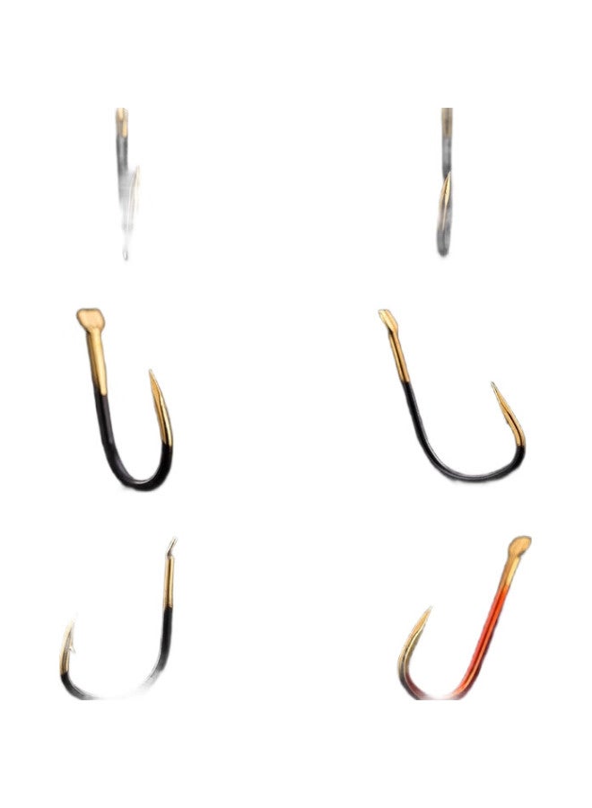 Simago Loose Fish Hooks, Large Hook With Slot, Yizuneni Qianyou Hook, Stream Fishing Tackle Accessories, Powerful Black Pit New Guandong Barbedless 0.5 Size - Image 2