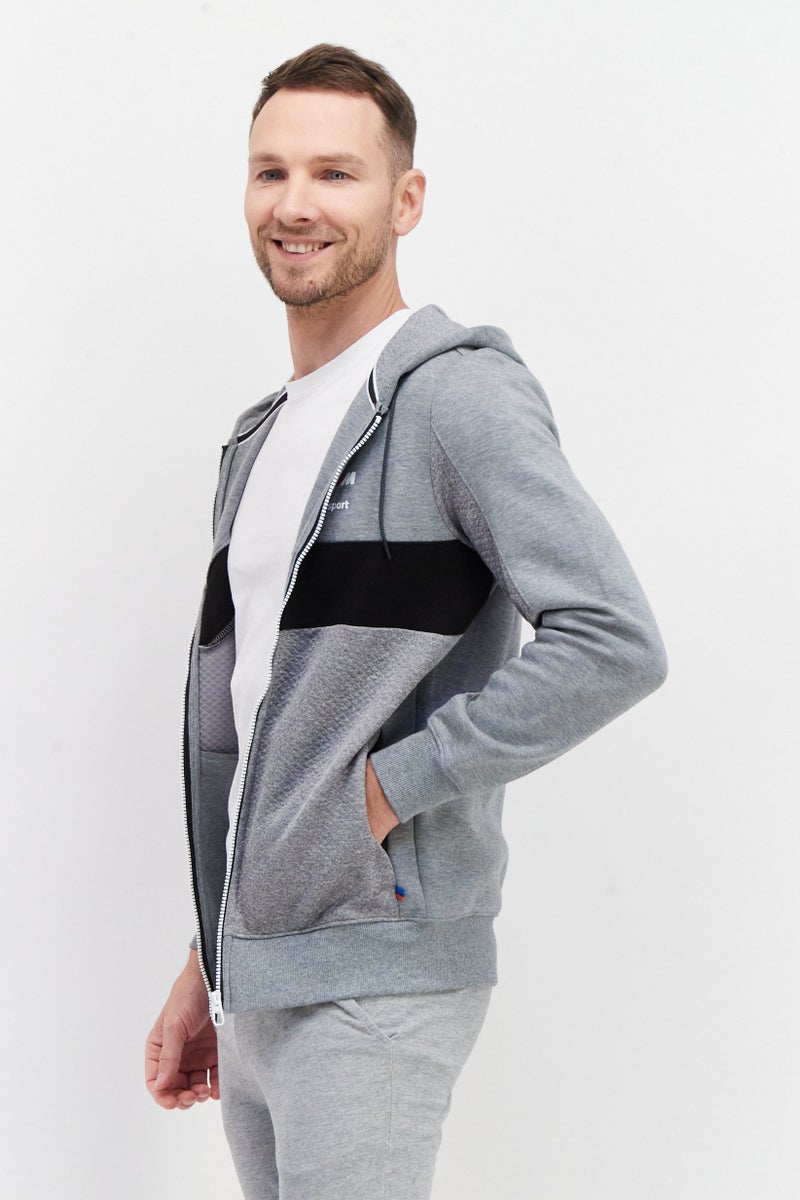 PUMA Men Sporswear Fit BMW Motorsport Outdoor Sweatshirt, Grey - Image 4