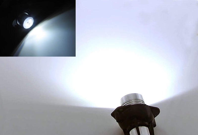 iJDMTOY White LED Angel Eye Bulbs for BMW E90 E91 325i 330i Pre-LCI - 7000K Xenon White - Image 4