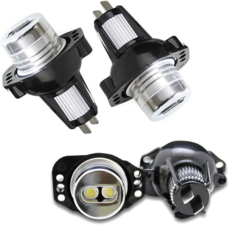 iJDMTOY White LED Angel Eye Bulbs for BMW E90 E91 325i 330i Pre-LCI - 7000K Xenon White - Image 1
