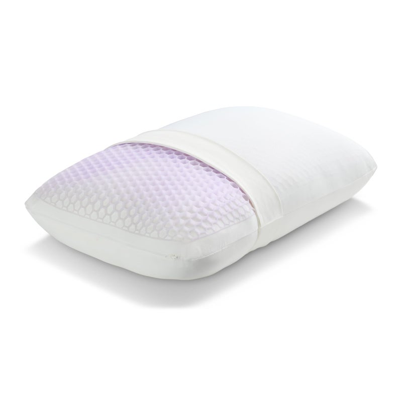 Purple GridCloud Pillow â€“ Down-Alternative Pillow, GelFlexÂ® Grid for Soft Support & Pressure Relief for Side Sleepersâ€“ Always-Fluffy Silicone-Coated Fillâ€“ Breathable Moisture-Wicking Cover - Standard - Image 1