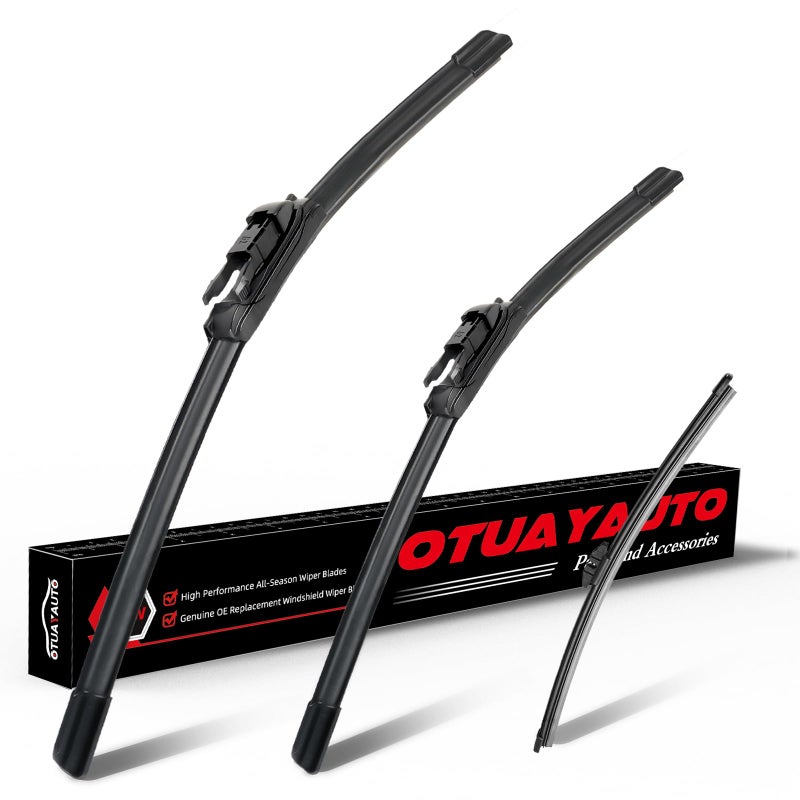 OTUAYAUTO Premium Windshield Wiper Blades Replacement for Ford Escape 20202023 Precision Fit AllWeather Performance Front and Rear Wiper Blades Pinch Tab 242011 Pack of 3