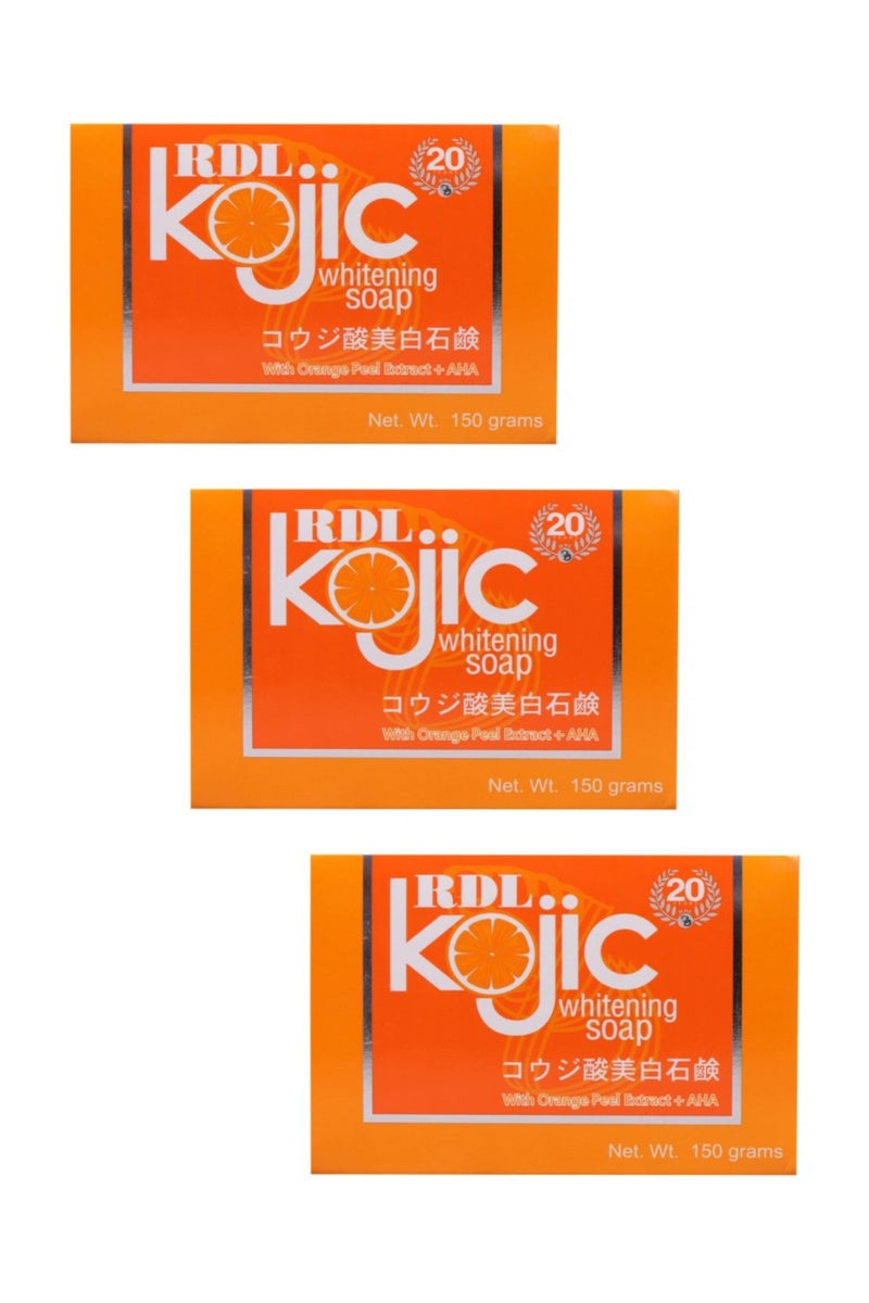 RDL 3 Piece Kojic Whitening Soap 150 grams - Image 1